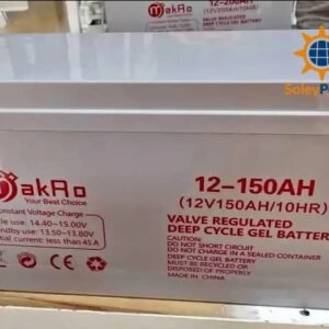 Batterie GEL Makaro 12V 150Ah Deep Cycle – Fiabilité et Longévité pour vos Systèmes Énergétiques